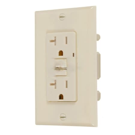 American Imaginations 20 AMP Rectangle Ivory Electrical GFCI Receptacle Plastic AI-36865